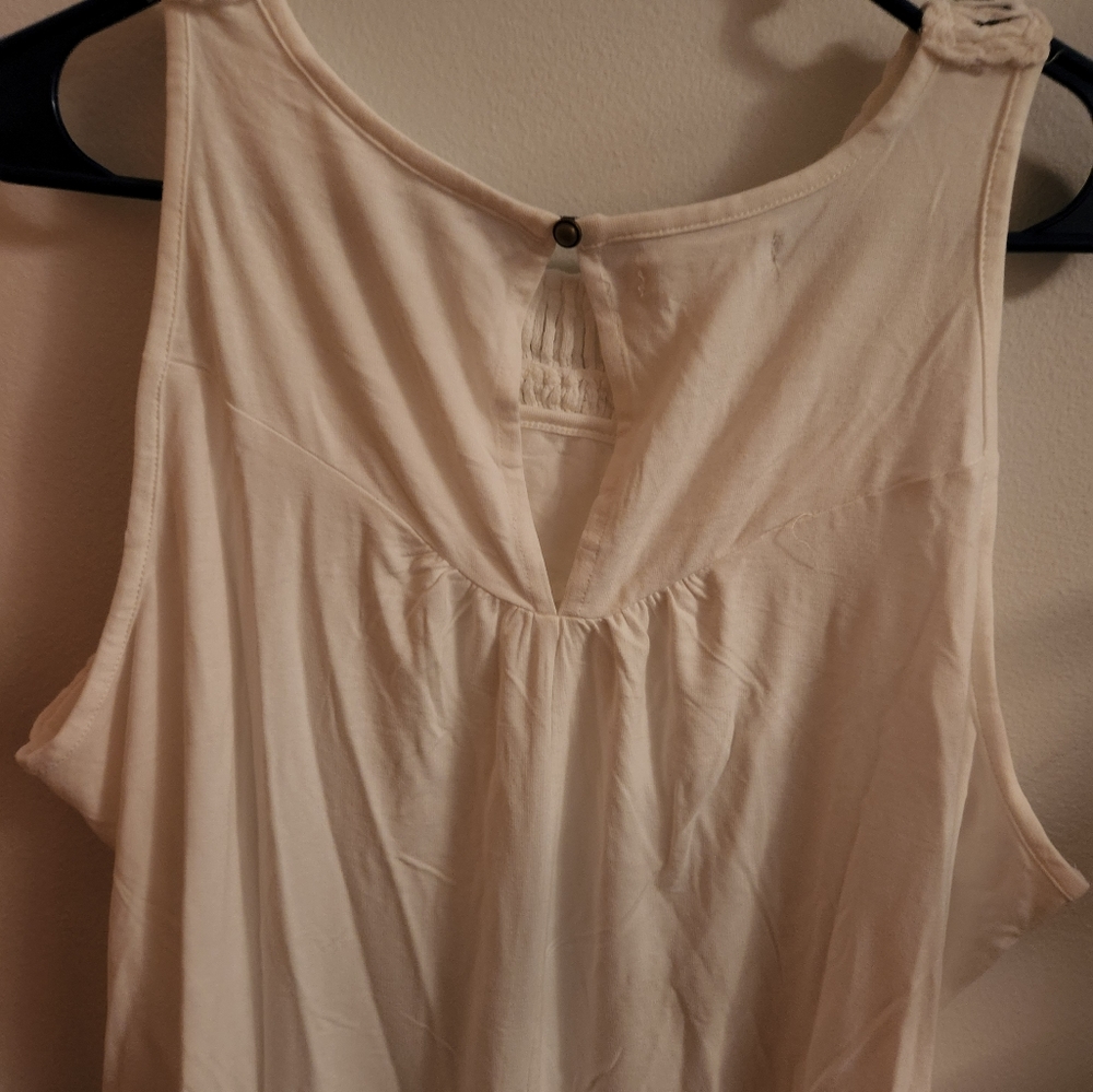 Crochet top white shirt